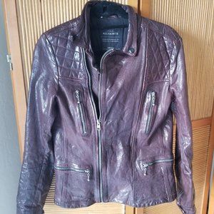 All Saints Callerton Leather Biker Jacket
